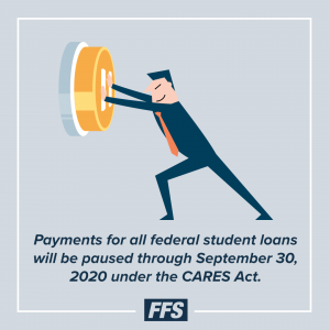 Payment for federal student loans are paused until Sept. 30, 2020.