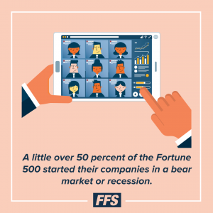 Over 50% of Fortune 500 started in a bear market.