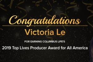 FFS’ Victoria Le 2019 Top Lives Producer Award by Columbus Life